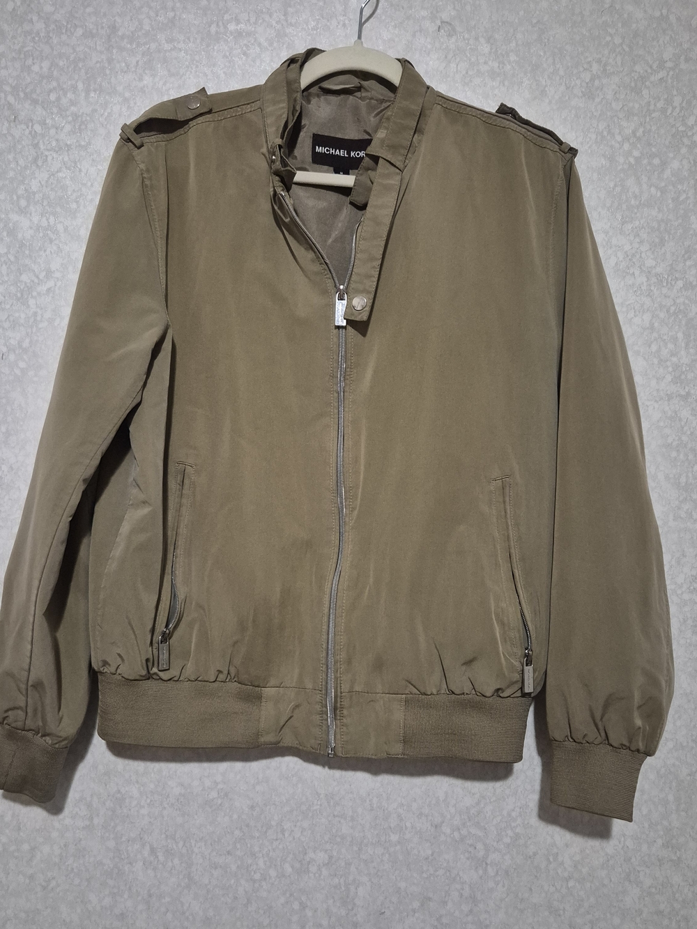 Michael Kors Men's Olive Bomber Jacket-Size:M